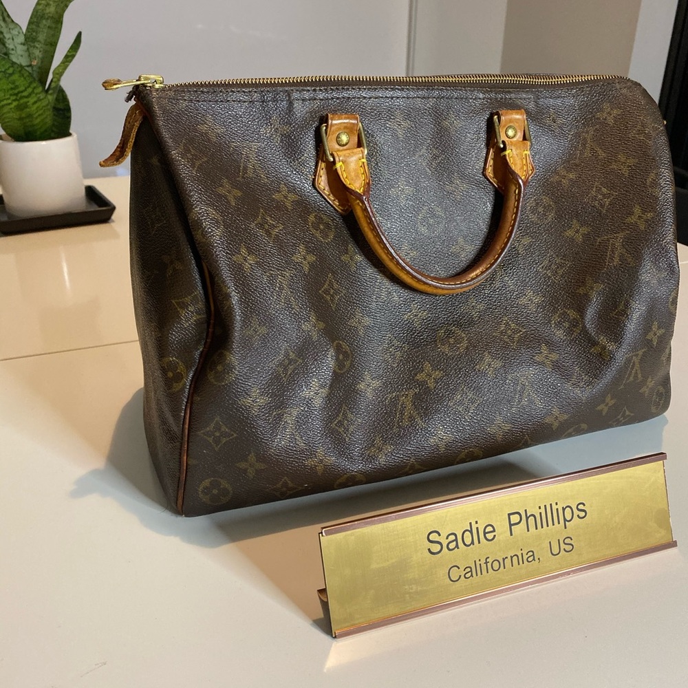 Authentic Louis Vuitton Speedy 35 Handbag Purse
